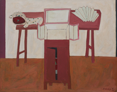 Leque sobre a mesa - Chen Kong Fang Leque sobre a mesa - Chen Kong Fang