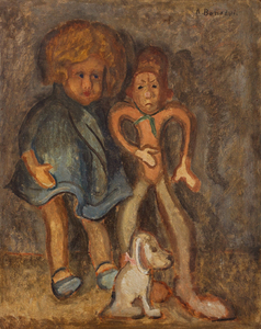Menina com boneco - Aldo Bonadei Menina com boneco - Aldo Bonadei