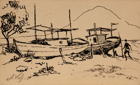 Ponta da praia - Santos - Alfredo Volpi Ponta da praia - Santos - Alfredo Volpi