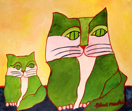 Gatos verdes - Aldemir Martins Gatos verdes - Aldemir Martins