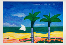 Marinha com coqueiros - 69/150 - Aldemir Martins Marinha com coqueiros - 69/150 - Aldemir Martins