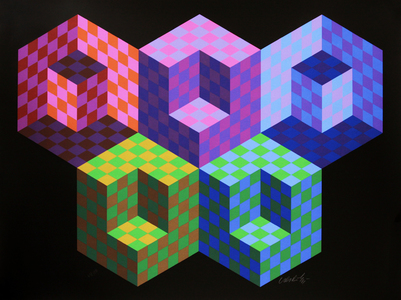 Hexa 5 - 61/300 - Victor Vasarely Hexa 5 - 61/300 - Victor Vasarely
