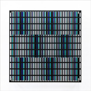 Vibration bandes noir, bleu et turquoise - 5/15 - Antonio Asis Vibration bandes noir, bleu et turquoise - 5/15 - Antonio Asis