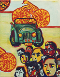 Crowd bikes car - Rubens Gerchman Crowd bikes car - Rubens Gerchman
