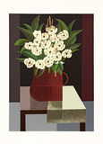Vaso com flores e pássaros sobre a mesa - 20/200 - Inos Corradin Vaso com flores e pássaros sobre a mesa - 20/200 - Inos Corradin