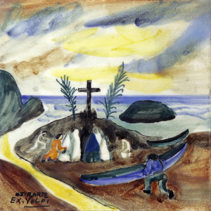 Reza dos pescadores - Osirarte - Alfredo Volpi Reza dos pescadores - Osirarte - Alfredo Volpi