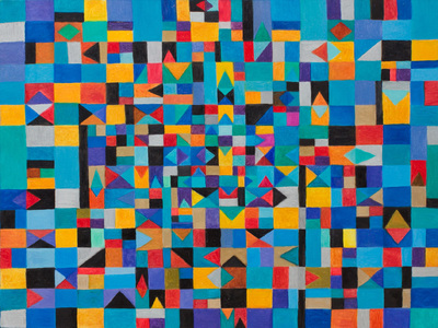 Tangram em azul - Marysia Portinari Tangram em azul - Marysia Portinari