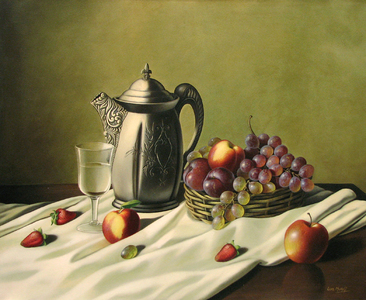 Bodegon con jarra y frutera - Luis Núñez Bodegon con jarra y frutera - Luis Núñez
